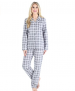 PajamaMania Women’s Flannel Long Sleeve Pajama Set